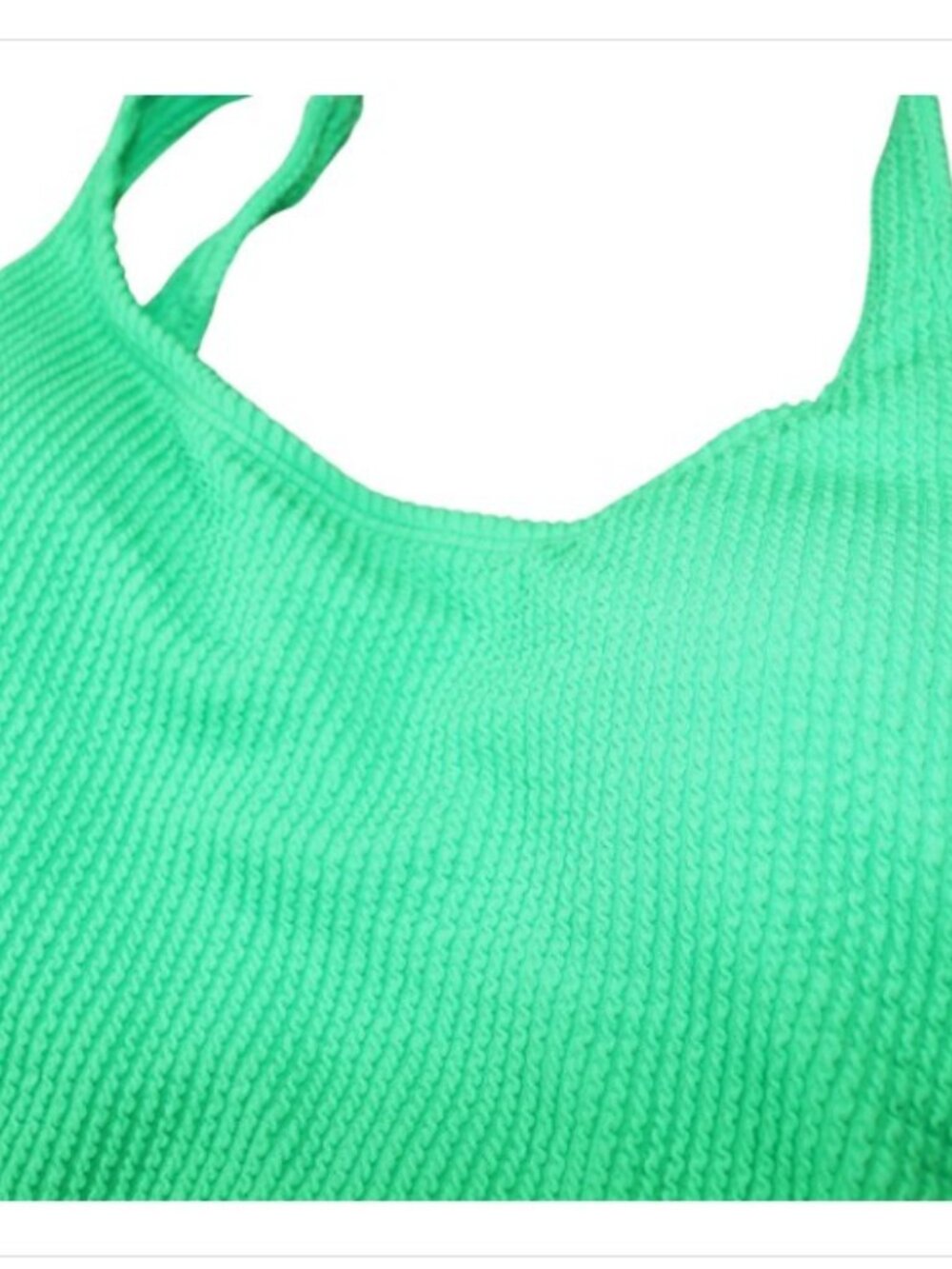 Salt + Cove Ribbed Texture Over-the-Shoulder Juniors One Piece Bathing Suit NWT - Picture 3 of 4